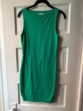 Kookai island green sleeveless bodycon midi dress size 38